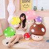 Yeqivo Cute Mushroom Plush Toy, Purple Mushroom Plush Pillow 3D Soft Mushroom Plushie, Mushroom Hugging Plush Pillow Gift for Girls Kids Home Mushroom Decor Christmas Birthday 25cm