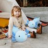 JANCLF Axolotl Stuffed Animal Plush Toy,Cute Soft Salamander Plush Pillow,Kawaii Plushies Doll Toy for Kids (Blue,11 inch)