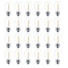 Meconard 24 Pack LED S14 Replacement Light Bulbs, Shatterproof Outdoor 1 Watt to Replace 11Watts String Incandescent Bulb, E26 Regular Medium Screw Base, 2200K Warm White, Non-Dimmable