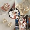 3 Pcs Pearl Hair Claw Clips for Women Small Pearl Hair Clips Nonslip Strong High Ponytail Holder Fashion Thick Thin Hair Jaw Clips Horsetail Clamps Hair Accessories for Daily Use Birthday