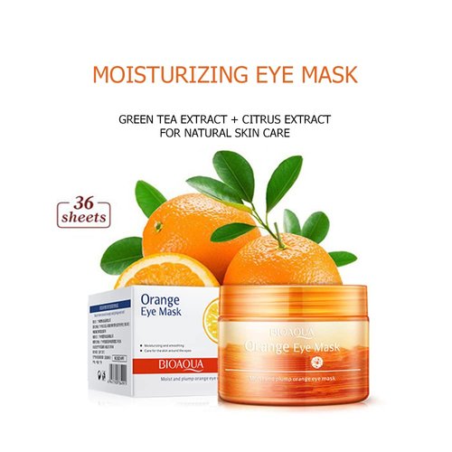 BIOAQUA Orange Extract Vitamin C Essence Eye Mask Moisturizing Smoothing Delicate Protecting 80g/36pcs