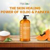 Healov Kojic Acid Soap for Hyperpigmentation – Skin Brightening Kojic Papaya Body Wash – Dark Spot Soap Reduces Acne, Scars, and Evens Skin Tone – Turmeric Body Wash for Brighter Glowing Skin
