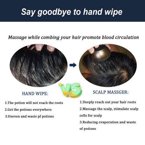 PERLLENT Manual Massager Hair Care Comb,Scalp Applicator Hair Oil Applicator,Scalp Massager Brush Hair Growth Help for Hair Growth