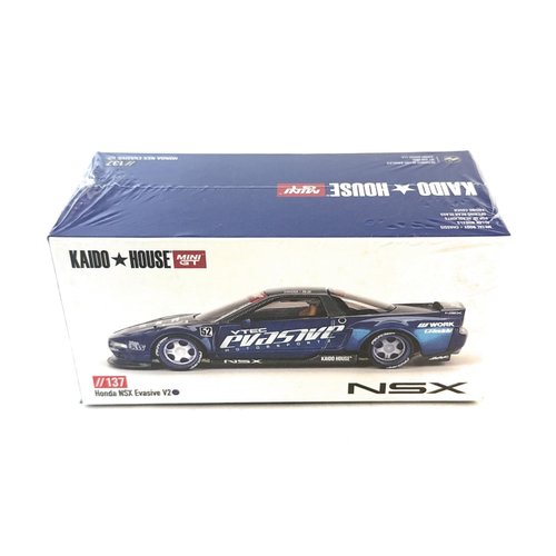 1:64(3 inches) Scale Diecast Model Car Compatible with Kaido House Honda NSX Evasive V2 Blue Limited Edition