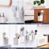 TAILI Suction Cup Toothbrush Holder, No Drilling Removable Waterproof Suction Holder for Bathroom and Kitchen Accessories, Razor Holder for Shower, Electric Toothbrush Toothpaste Holder