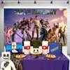 Battle Royale Birthday Banner Backdrop Video Game Party Supplies Battle Royal Party Decorations Background for Kids and Adult Cake Table Poster 5x3 ft 188