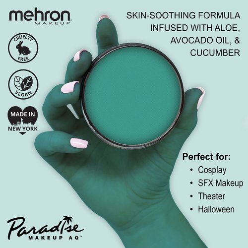 Mehron Makeup Paradise Makeup AQ Pro Size | Stage & Screen, Face & Body Painting, Special FX, Beauty, Cosplay, and Halloween | Water Activated Face Paint & Body Paint 1.4 oz (40 g) (Deep Sea)