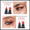 10 Pack Liquid Eyeliner Stamp Set with 8Pcs Eyeliner Stamp and 2Pcs Eyebrow Pencil, Waterproof Smudgeproof Eyeliner Long Lasting Eyeliner Pen (Heart/Flower/Moon/Star/Smiley /Triangle Seal Stamp)