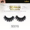 Laflare Silk Lashes 3D FAUX MINK Eyelashes, Light, Reusable, Handmade, Natural Looking, Professional Easy to Apply Eyelashes in a Knitted Style2-3 PACKS BUNDLE SPECIAL (3, SD21G)