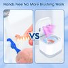 ABSKRYO Ultrasonic Retainer Cleaner with UV Light 45000Hz Ultrasonic Cleaner for Dentures Aligners Mouth Guards and Toothbrushes Ultrasonic Jewelry Cleaner Machine with Two Mode Settings and Timer