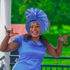 QliHut Nigerian Gele Headties with Beads and Stones African Headtie Women Head Wrap Already Made Auto (Sky blue)