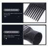 DOITOOL 2PCS Blower Dryer Comb Attachment, Universal Hair Dryer Nozzle Combs, Portable Hairdressing Wind Blow Cover Comb Attachment Nozzle Straightening Hair Dryers and Accessories, Black