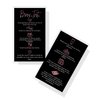 Boutique Marketing LLC Brow Tint Aftercare Card | 50 Pack | 2x3.5” inch Business Cards | Matte Black with Rosey Pink Design
