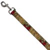 Dog Leash Tattoo Johnny Dagger 4 Feet Long 1.0 Inch Wide