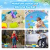 Beach Toy Sand Toy Set for Kids Silicone Foldable Sand Bucket with Summer Mesh Bag, Shovel, Rake, Watering Can, Animal and Castle Sand Molds for Children Outdoor Sandbox Toys for Toddlers Age 3-10