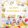 Mocsicka Construction Birthday Backdrop 7x5ft Dump Truck Excavator Crane Birthday Party Banner Digger Excavator Truck Background Photography Studio Props Boy Kids Birthday Decorations