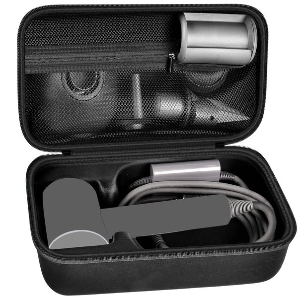 ANKHOH Case Holder for Dyson Supersonic Hair Dryer, Blow Dryer Storage Bag for Dyson Supersonic Hair Dryer Limited Gift Set Edition and Accessories,Box Only-Full Black
