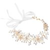 Denifery Bridal Silver Gold and Rose Gold Crystal Hair Vine Bridal Long Hair Vine Wedding Headpiece Bridal Hairpiece Crystal Headband Bridal Hair Accessory for Women and Girl (Gold)