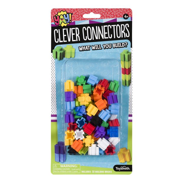 Toysmith Clever Connecters Building Blocks, Includes 50 Bricks