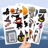 20 Sheets Halloween Temporary Tattoos Stickers Witch Tattoos Stickers Birthday Themed Party Supplies Decoration Favors Cartoon Cute Sticker for Kids Boys Class Prizes Carnival Christmas Rewards