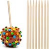 150 pcs Thick Candy Apple Sticks,Caramel Apple Sticks,5.5 Inch Long, 5mm Thick,Semi Point, Bamboo Skewers for Corn Dog, Corn Cob, Kabob, Lollipop, Grill