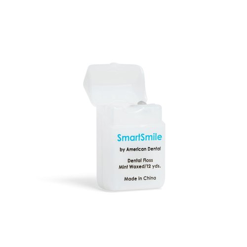 72 Pack Bulk Waxed Dental Floss, 12 Yards - Assorted Colors - Perfect for Dental Office Patient Give-Aways - Smartsmile # 21-671