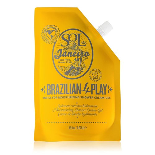 SOL DE JANEIRO 4 Play Moisturizing Shower Cream Gel Body Wash Refill Pouch 1 L/33.8 fl oz.