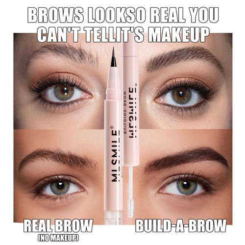 2-in-1 ultra-fine stereoscopic gel eyebrow pencil，Eyebrow pencil setting liquid and Precise Brush-Tip Create Natural Hair-Like Brows,Ultra-Fine Realistic Eyebrow Pencil，Long-lasting on All Day(02#)