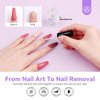 SAVILAND Nail Glue and Nail Glue Remover Kit: 5s Quick Dry Super Strong Plant Based Nail Glue for Press Ons Nail Tips, Castor Oil VE Fast & Gentle Nail Glue Remover for Acrylics, Press On Nails