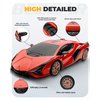 BEZGAR Remote Control Cars - 1:24 Scale Officially Licensed RC Series Lambo Sián FKP 37, Electric Sport Racing Hobby Toy Car Model Vehicle for Boys and Girls Teens and Adults Gift (Red)