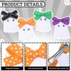 Whaline 4Pcs Halloween Ghost Hair Clips 4 Colors Cute Ghost Bow Style Hairpins Grosgrain Ribbon Handmade Alligator Clips Gift for Halloween Cosplay Party Accessory
