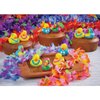 Beach Rubber Duckies - Set of 12 Fun Hawaiian Rubber Ducks for Car Decor and Tiki and Luau Party Favors
