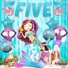 KatchOn, Mermaid 5th Birthday Decorations Girl - Pack 8 | Mermaid Birthday Decorations for Girls 5 | Mermaid Birthday Party Supplies | Mermaid Balloons 5, Little Mermaid Party Decorations 5 Year Old