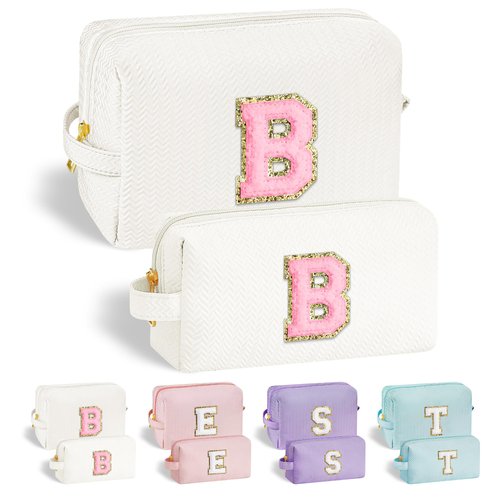 YOOLIFE Christmas Gifts for Girls Teen-Travel Makeup Bag Cosmetic Bag, Stocking Stuffers for Girls Teen Daughter Sister Skincare Makeup Bag Personalized Teen Girlfriend Gifts Birthday Gifts White B