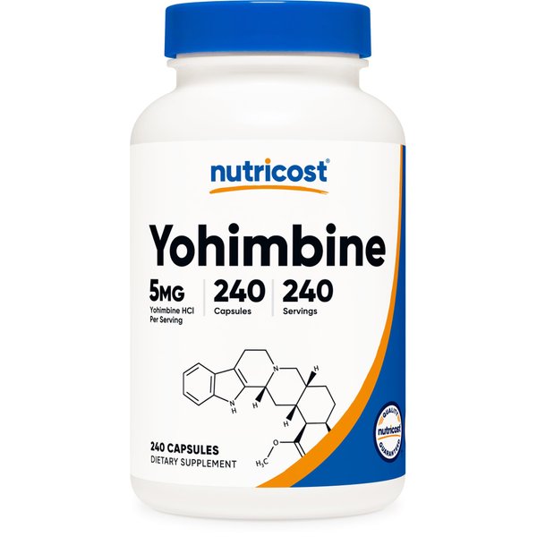 Nutricost Yohimbine HCl 5mg, 240 Capsules Extra Strength - Gluten Free, Non-GMO