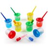 TOUHKAN Toddler Paint Brushes Paint Cups, Droppers for Kids, No Spill Paint Cups for Kids, Plastic Liquid Dropper for Kids Crafts, Spill Proof Paint Cups for Preschool Classroom Furniture
