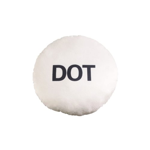 Polkadot Pillow - Round Stuffed Plush Crypto Pillow by BlockCraft.Shop DOT Plush Pillow
