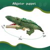 okegztoa Hand Puppet Crocodile Puppet,Puppet with Movable Mouth, Role Play Story Animal Puppets,Soft Stuffed Crocodile Hand Puppets for Kids