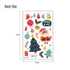 TopFunny Christmas Temporary Tattoos for Kids, 16 Sheets Santa Claus Tattoo Stickers Christmas Fake Tattoo Face Snowman Makeup Decals Gifts for Christmas Party Decorations Supplies