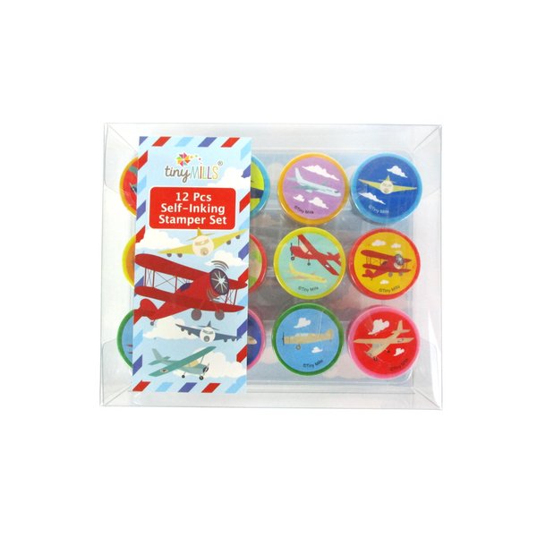 TINYMILLS 12 Pcs Airplane Stamp Kit for Kids