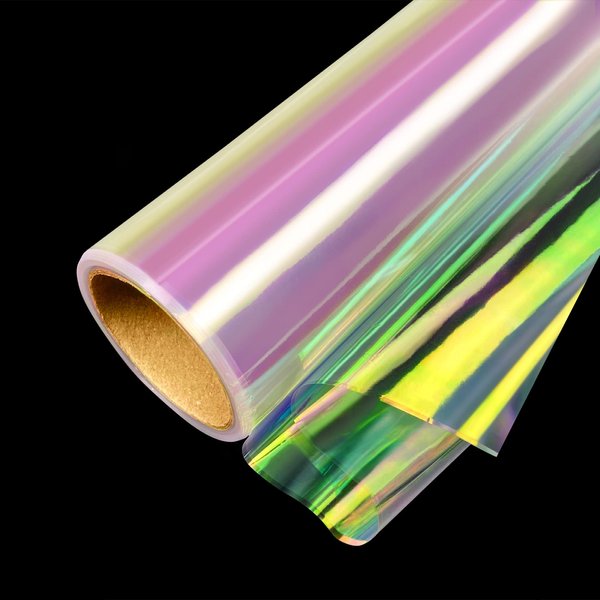 Morepack Easter Iridescent Cellophane Roll, Iridescent Cellophane Wrap for Gift Baskets, Iridescent wrapping paper