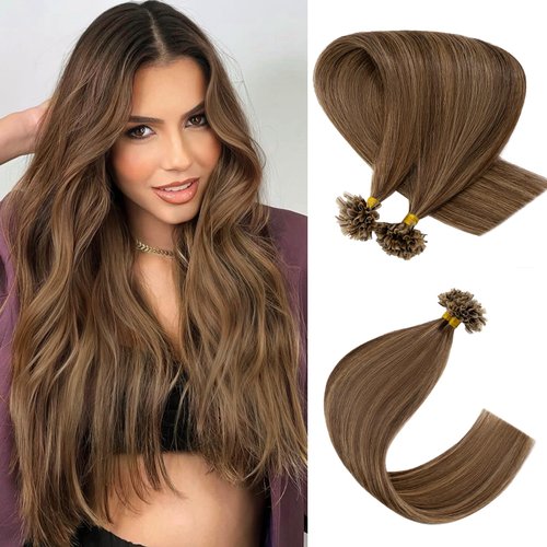 Rich Choices U Tip Pre Bonded Remy Human Hair Extensions 100 Strands Per Package Nail Tip Italian...