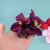 Framendino, 5 Pack Artificial Flower Hair Clips Hawaiian Amapola Flower Orchid Hair Barrettes Clips