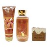 Bath & Body Works Jolly Gingerbread Village - Duo Gift Set - Body Cream and Body Wash with a Yamma Jamma Bar Soap, Full Size, brown