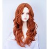 Gerulyss Copper Red Wig for Women Long Wavy Auburn Middle Part Wigs Ginger Synthetic Costume Wig for Halloween,Daily,Party