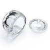 Round Crystal Clear Acrylic Liquid Powder Glass Dappen Dish Glass Cup w Cap Lid Bowl for Acrylic Nail Art Transparent Kit, HJ-NAPB013