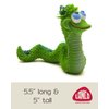 Smiley Snake Sensory Squeaky Rubber Dog Toy for Small & Medium Dogs (Green) Natural Rubber (Latex) Lead Chemical-Free Soft Unstuffed
