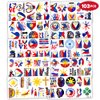 103 PCS Philippines Filipino Flag Pride Temporary Tattoos Stickers Themed Birthday Party Decorations Supplies Decor Favors Star Sun Flags Tattoo Sticker Gifts For Kids Boys Girls Class Prizes Carnival
