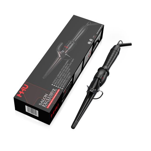 Curling Iron Wand Ceramic Coated and Adjustable Temp Setting Tapered Hair Curler,1/2-1 Inch Curling Wand for Fast Heating,Digital Display,Auto Shut Off