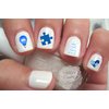Light It up Blue Autism Awareness Nail Art Decals